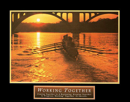 Rowing working together - rowing,